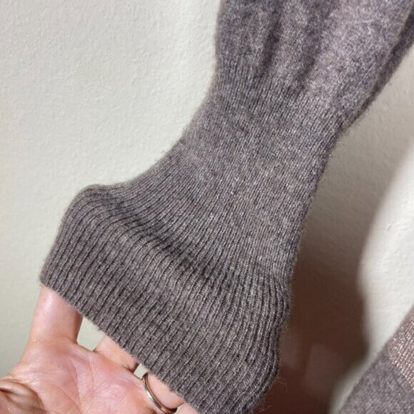 Banana Republic Women's LS Brown Gold Shimmer Stripe Sweater Dress XS Wool Blend - Picture 2 of 6